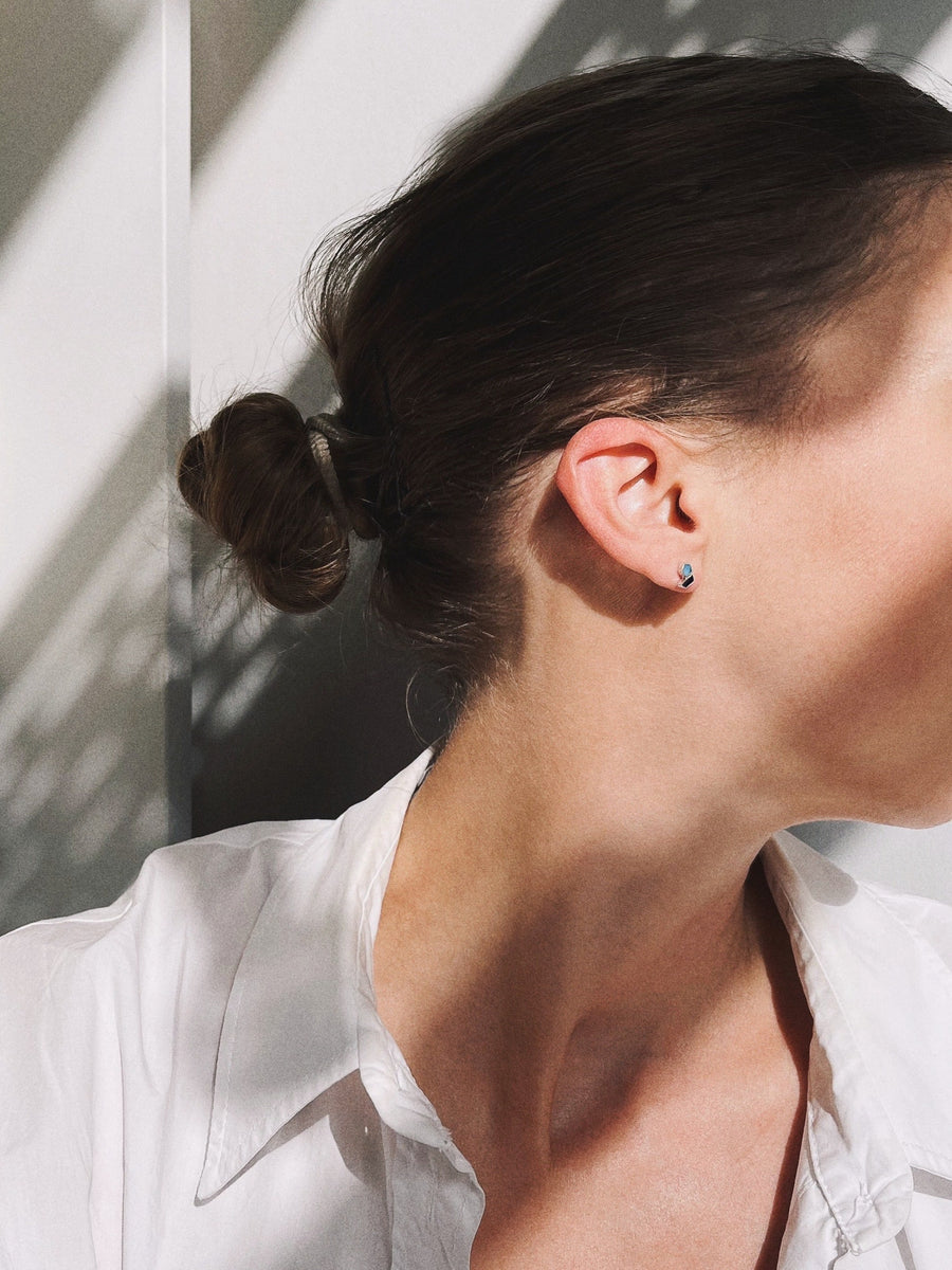 Sophie Gheeraert | Earrings Cellules with Enamel