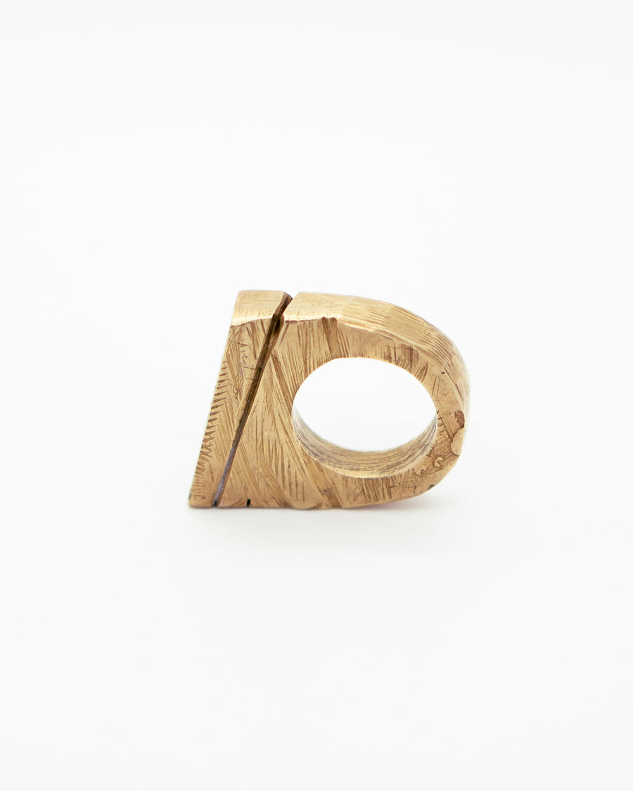 Or-Impact by Emilie Somers | Ring Slice Silver Gold Plated