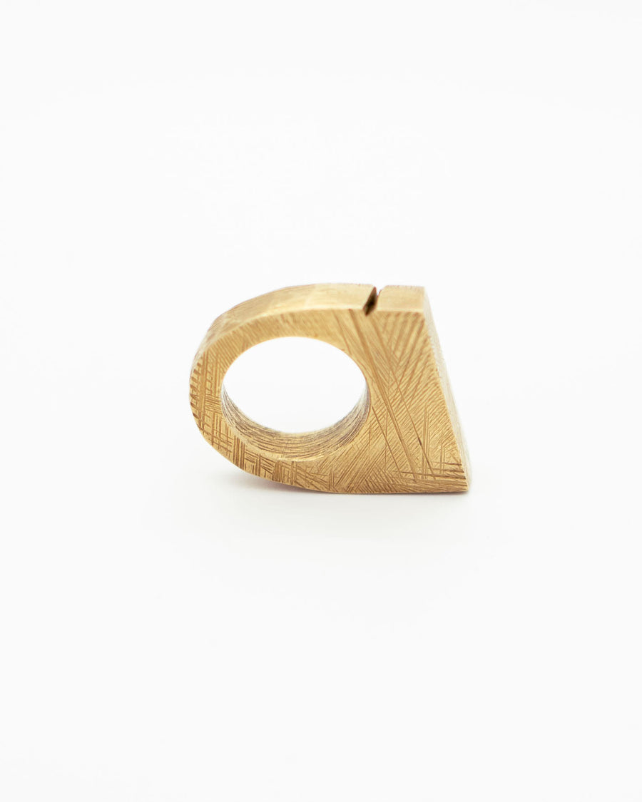 Or-Impact by Emilie Somers | Ring Slice Silver Gold Plated
